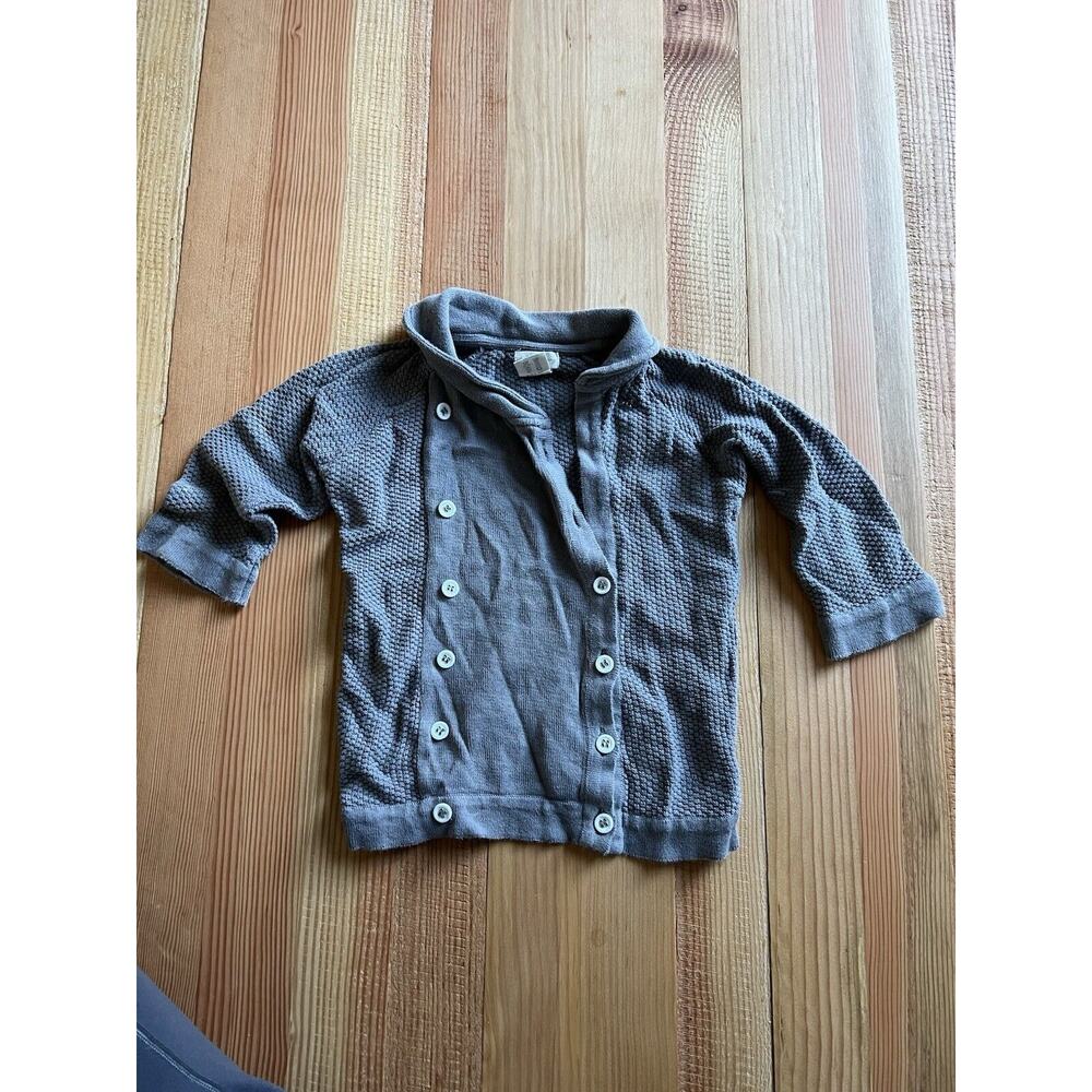 Copied - Plum bunny, gray cardigan, toddler size 2